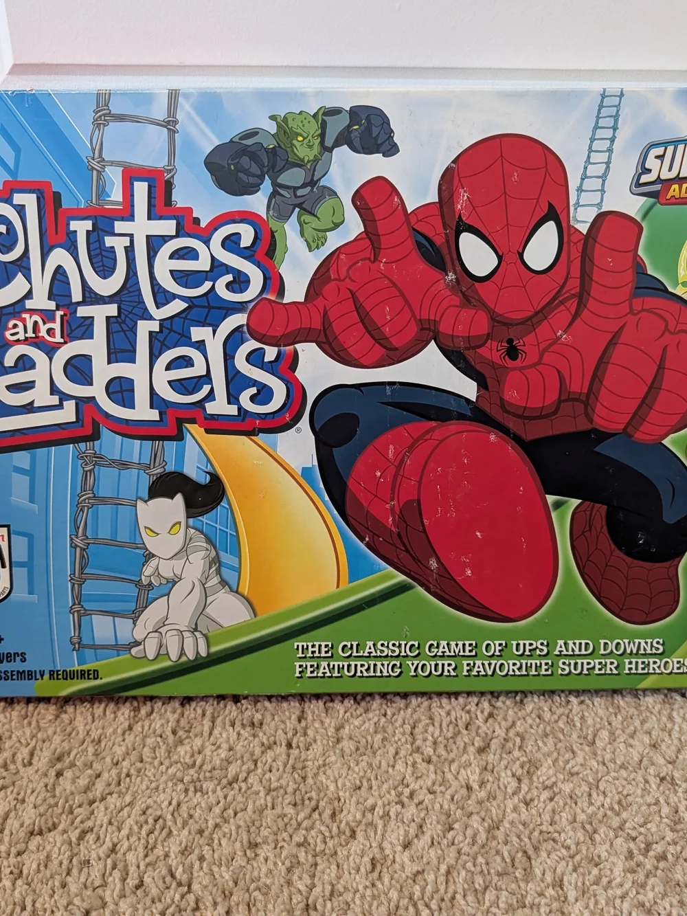 Marvel Super Hero Adventures Chutes & Ladders Game - Spiderman